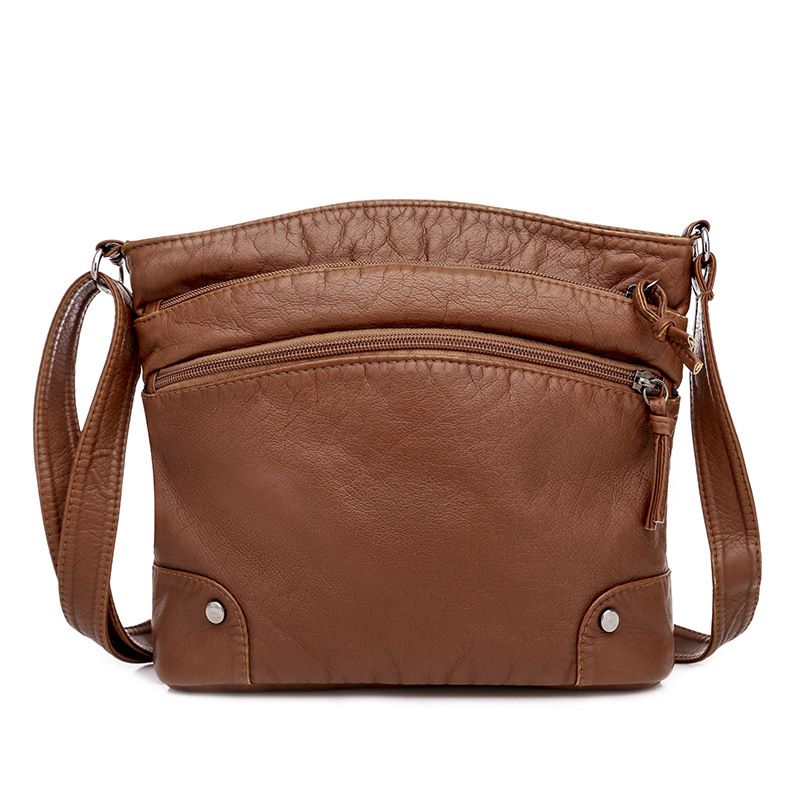 Borsa a tracolla casual alla moda in pelle PU lavata morbida da donna, stile coreano, 2020_voghion.com