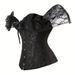 Women's Intimates Fishbone Corset Lace One Shoulder Palace Retro Body Shaping Top Tight Abdomen Bone Clothes_voghion.com