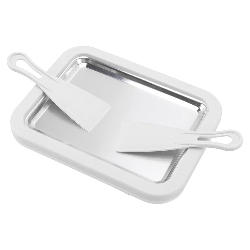 Stainless Steel Household Cream Maker Plate Fried Yogurt Hine Pan DIY Mini Ice Tray_voghion.com