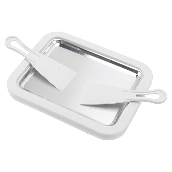 Stainless Steel Household Cream Maker Plate Fried Yogurt Hine Pan DIY Mini Ice Tray_voghion.com