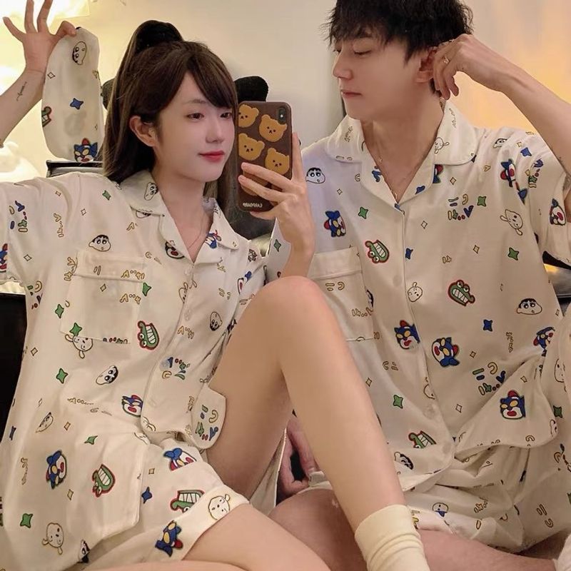 【 Large size  cotton 】 Spring summer new Instagram style pajamas for women, loose and casual, can be worn_voghion.com