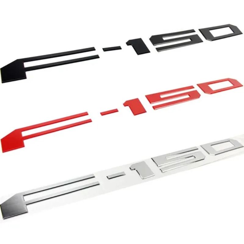 Selbstklebende F150-Heckklappen-Einsatz-Overlay-Buchstaben, 3D-F150-Emblem, Heckklappen-Aufkleber-Buchstaben für F150 2018 2019 (Chrom)_voghion.com