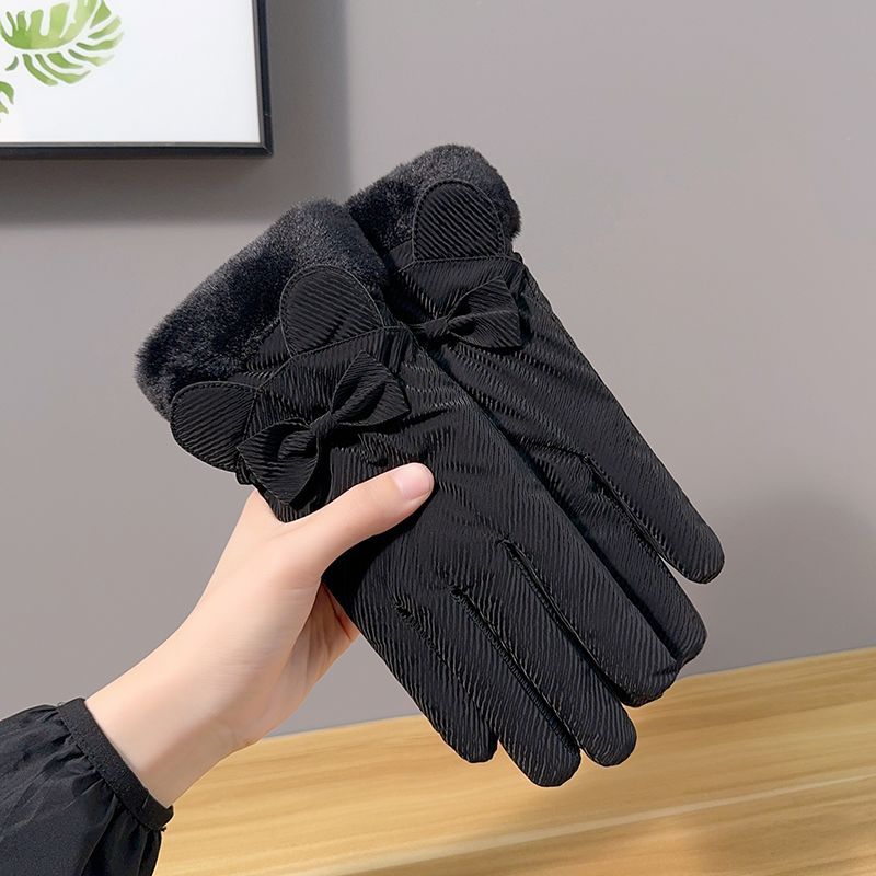 Guanti da equitazione da donna, carini, caldi, compatibili con touchscreen, invernali, spessi e foderati in pile per bici elettriche_voghion.com