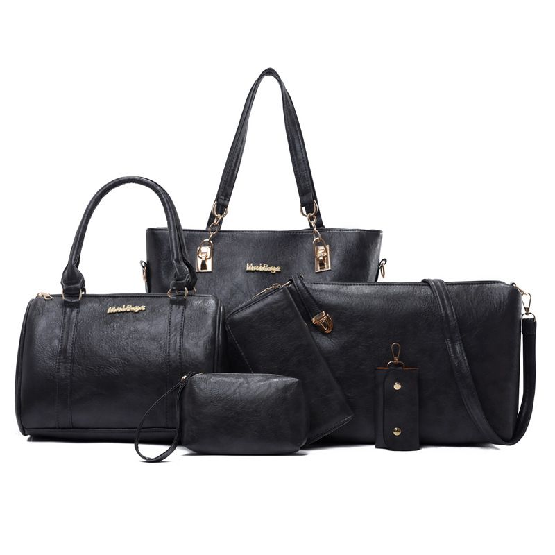 Sacs pour femmes, fourre-tout automne et hiver, sac pour femme, sac mère et enfant en PU, ensemble de six pièces, sac à main grande capacité, sac à bandoulière_voghion.com