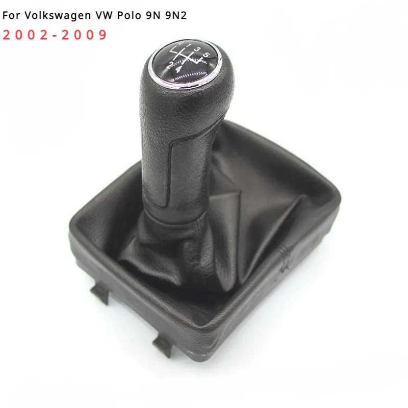 For VW Polo 9N 9N2 2002 2003 2004 2005 2006 2007 2008 2009 Leather Gear Shift Knob Lever Shifter Gaiter Boot Case_voghion.com