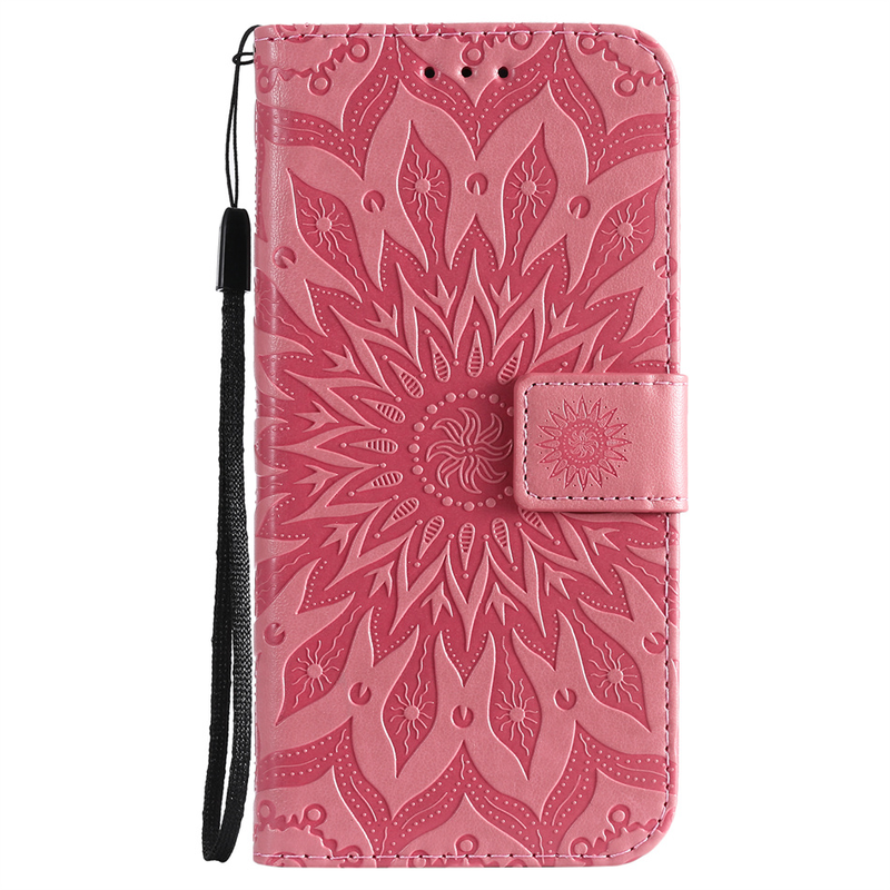3D Sunflower Flip Cover For Samsung Galaxy A01 A2 Core A02S A03S A10E A10S A11 A12 A20 A20E A20S A21 A21S Lady Case D06F_voghion.com