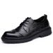 Voyage Business Formal British Round Toe Derby Genuine Leather Casual Lace-up Men's Breathable Groom Wedding Shoes Men_voghion.com
