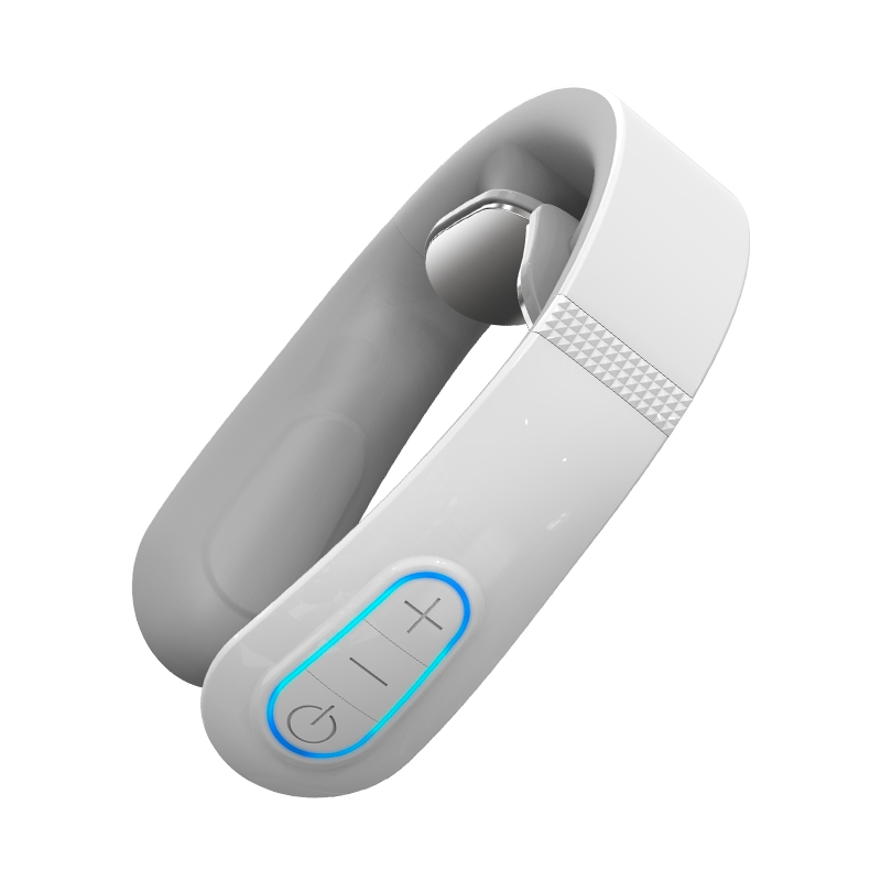 Smark Neck Massager Electric Hot Compress Neck Massage Voice USB Recharging EMS Therapy Pulse Pain Relief Tool With_voghion.com