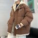 2024 New Hooded Cotton Robe Student Trendy Brand Winter Vacation Two Versatile Warmth Thickened Large Breadms_voghion.com