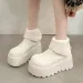 Free Delivery Designer Woman Cotton Snow With Plush Fashionable Comfortable Simple And Warm Boots_voghion.com