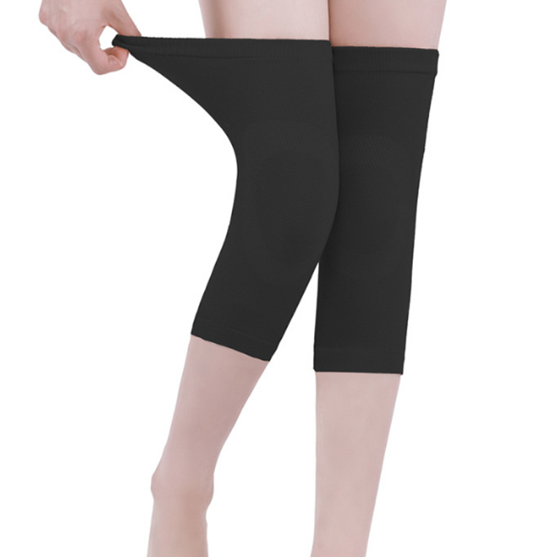 【 Protección 】 Protector para baloncesto masculino, deportes profesionales, rodilla elástica, talla grande, largo, especial para invierno._voghion.com