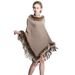 Fur collar shawl cape tassel knitted pullover fur cape woman_voghion.com
