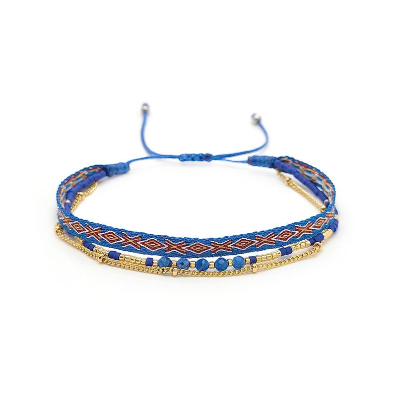 Damenschmuck, handgewebtes Miyuki-Perlenarmband mit kolumbianisch inspirierten gewebten Bändern, mehrlagiges Boho-Design für den Alltag_voghion.com