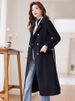 Calm Red Double-Sided Cashmere Wool For Women 2024 Autumn Winter New High-End Mid-Length Woolen Trench Coat_voghion.com
