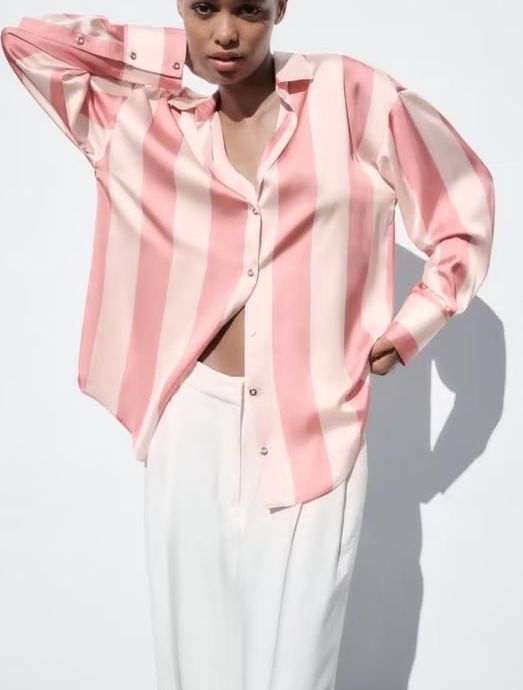 Women's multi-color striped shirt Spanish _voghion.com