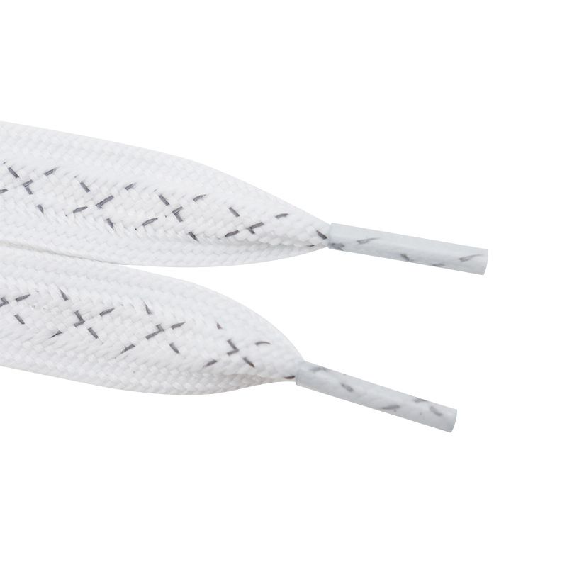 Shoelace 1.55cm Wide Flat Two-color Cross Reflective Shoelace Accessories Decorative Rope_voghion.com