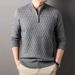 Retro-Pullover mit halbem Reißverschluss für Herren | Atmungsaktiver Strickpullover | Lässiges Winteroberteil mit entspannter Passform (Grau, Armeegrün, Beige, Blau) – S-XXXL_voghion.com