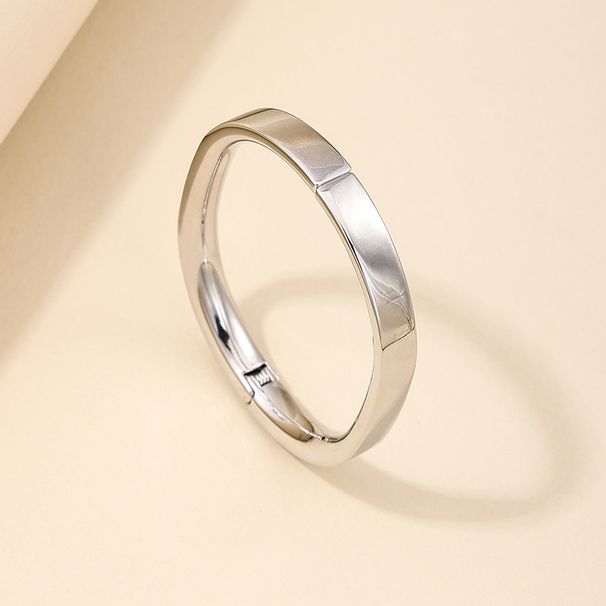 Einfache High-End-Vielseitig Schmuck Runde Glatte Plain Ring Temperament Ins Stil Offene Damen Armband_voghion.com
