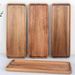 Bandeja de madera de acacia: bandeja rectangular para servir con acabado resistente al calor para pan, tazas de té y refrigerios (30 x 20 cm, veta de madera natural)_voghion.com