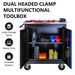 Movable Lockable Double Door Partition With Lock Multi-functional Hardware Storage Tool Car Auto Repair Locker--BLAK&BLUE_voghion.com