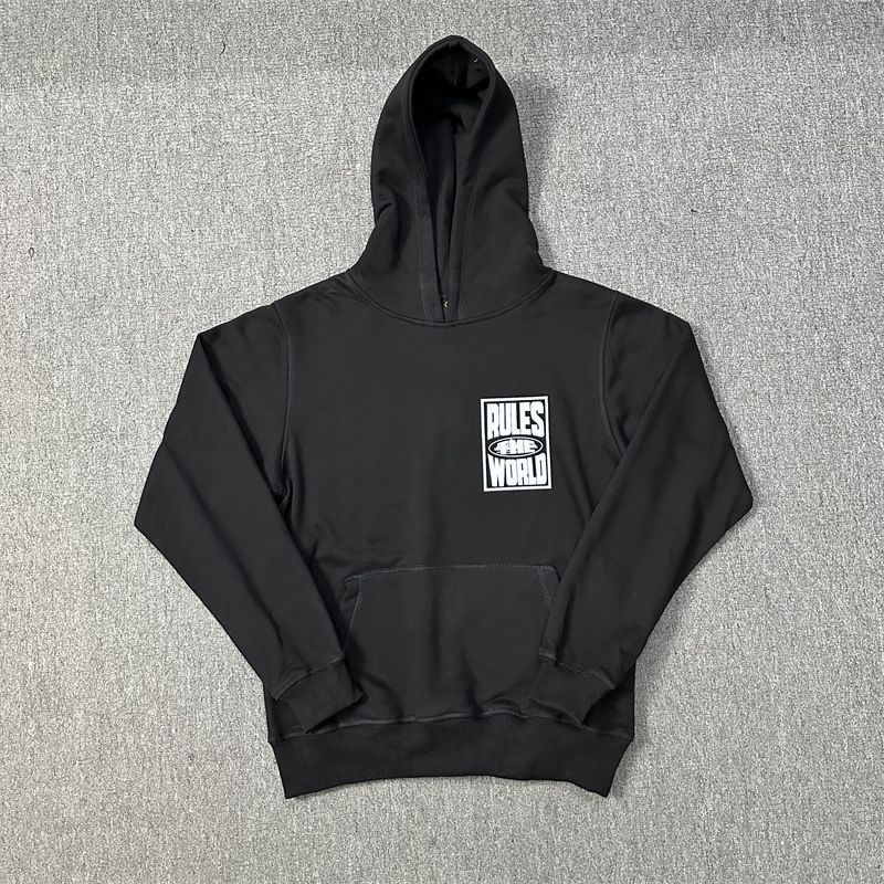 Trendy Graffiti Letter Print Set Fleece Loose Hoodie Jogginghose für Männer_voghion.com