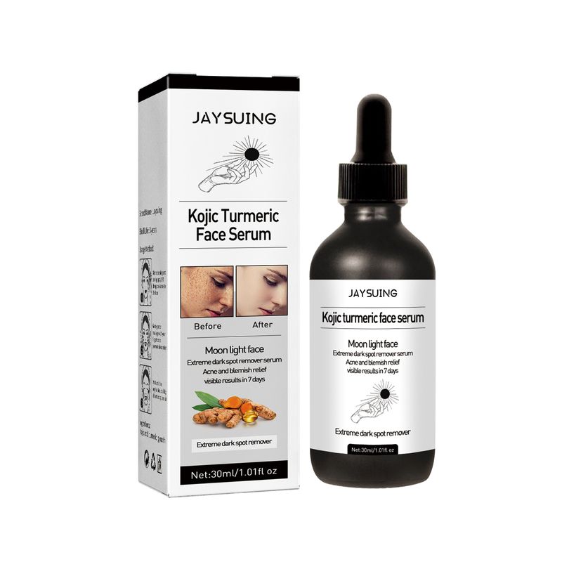 Ser de albire pentru pistrui de față Ulei de turmeric Fade pete întunecate Luminează Eliminare Pigment Melanina Corecting Esență Frumusețe_voghion.com
