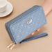 Portemonnaie Clutch Tasche Damentasche Handtasche Damen Laang Einfach Handytasche Multifunktionell Grousskapazitéit Moudeportemonnaie_voghion.com