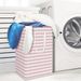 Lillian Cross-Border Foldable Moisture-Proof Striped Basket Home Laundry Hamper Clothes Toy Storage Bin_voghion.com