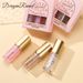 3-Piece Set Of Large-Brush Mirror Finish Lip Gloss - Shimmery Lip Oil & Lip Glaze With Pearlescent Sheen, Hydrating Formula, Fine Glitter Particles_voghion.com