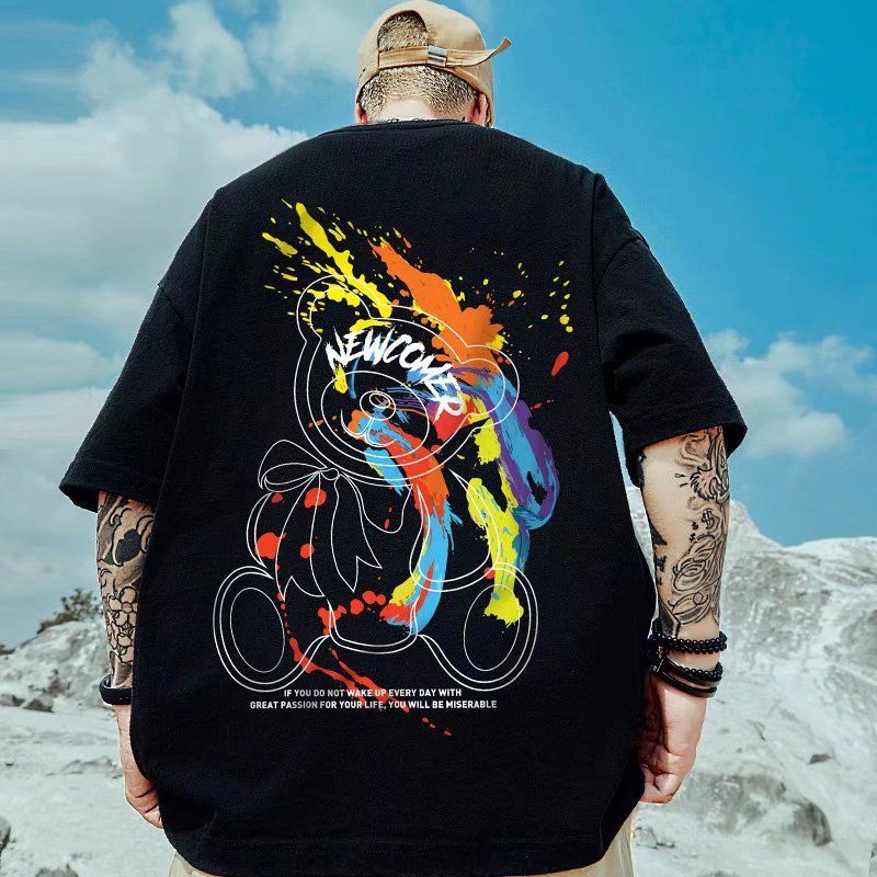 C&JStreet modes zīmola lielizmēra vīriešu hiphopa krekls ar puspiedurknēm, īsām piedurknēm, vīriešu moderns, brīvs hiphopa T-krekls, 8XL izmērs_voghion.com