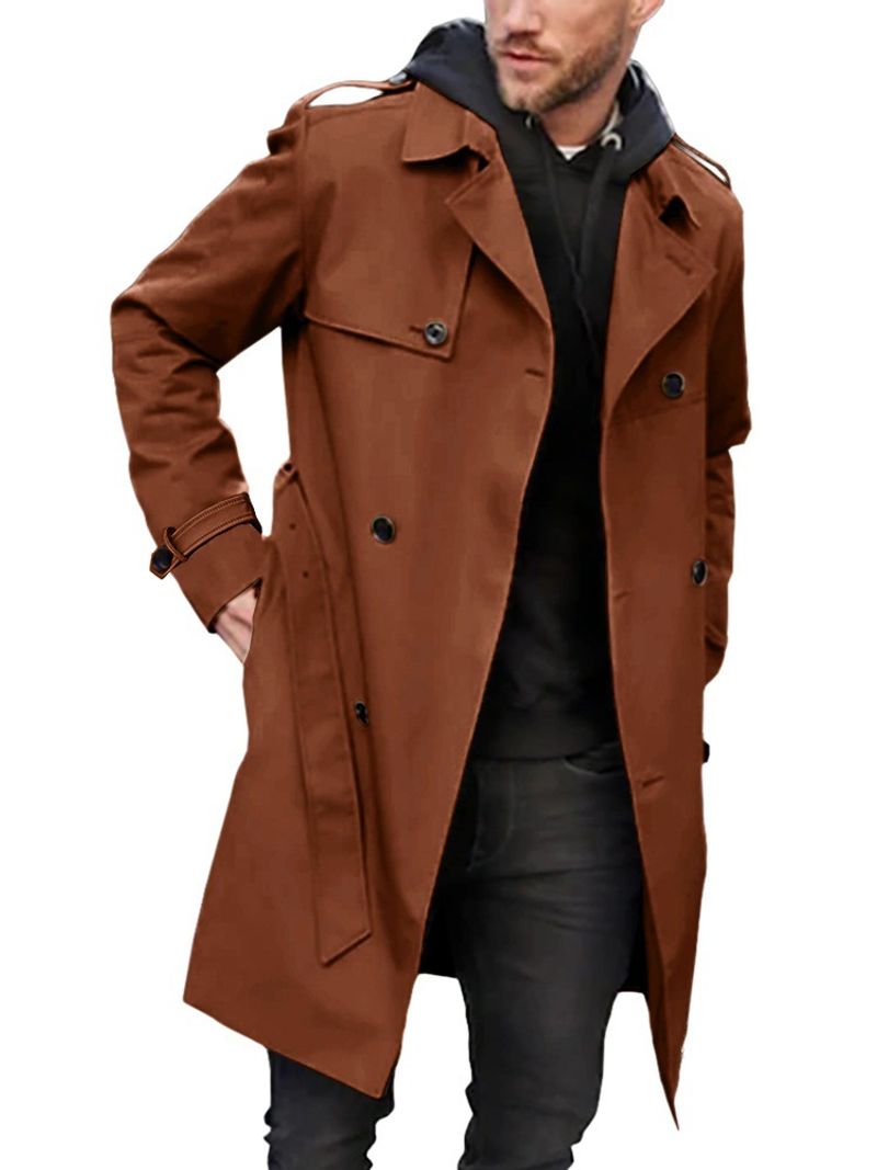 Härekleeder Fréijoer an Hierscht Einfarweg Laangärmlech Windjacke Revers Kuerzärmlech Schlank Duebelknäppt Casual Jackett_voghion.com