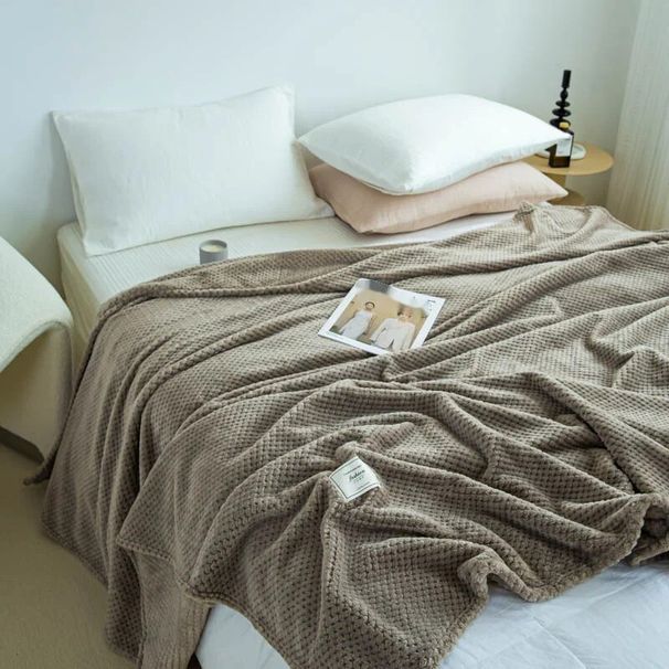 Einfarbig mesh ananas gitter korallen knie beibei samt haustier decke, flanell_voghion.com