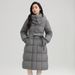 Langer Puffermantel mit Kapuze für Damen in Übergröße – Slim Fit Winterjacke mit Gürtel (M-XXXL) | Stylisch & Warm_voghion.com