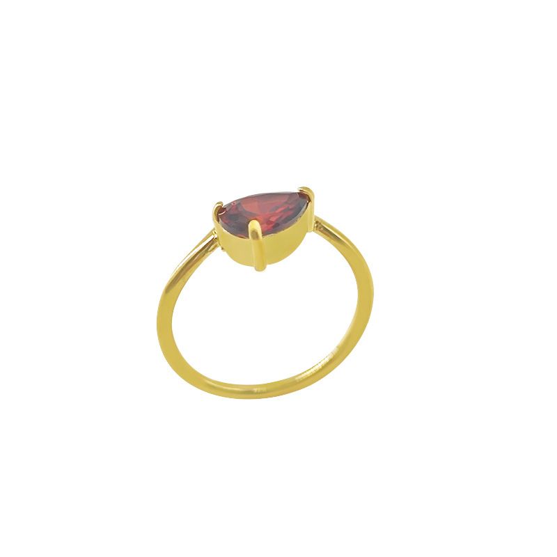 Nieuwe creatieve, eenvoudige en elegante waterdruppel geboortesteen zirkoon ring sieraden voor dames_voghion.com