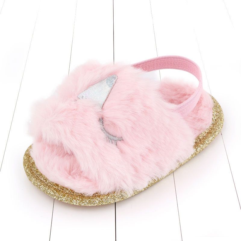 Hotte behårede sandaler, babysko med bløde såler 2484_voghion.com