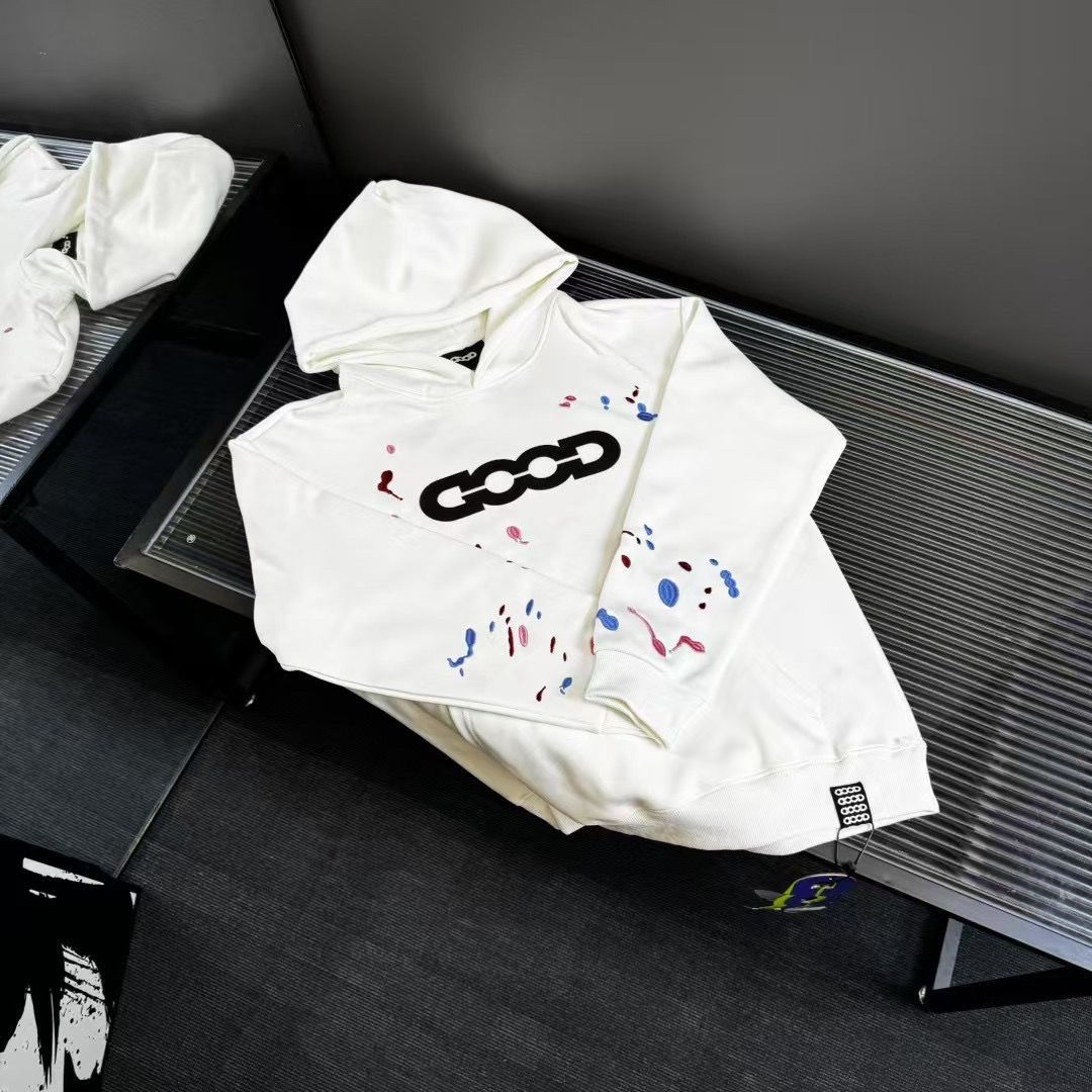 Autumn GOODBRAND2025 Candy Embroidery Ink Splash Hooded Sweatshirt Unisex_voghion.com