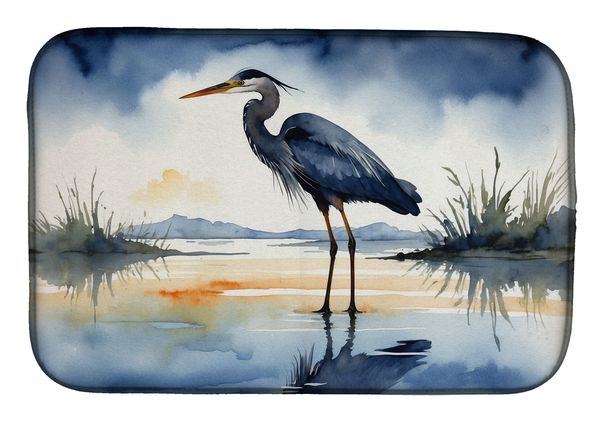 Blue Heron Barely Lit Sky Dish Drying Mat Absorbent Dish Drying Mat Pad For Kitchen Counter Dish Drainer Mat For Countertop, 14 X 21", Multicolor_voghion.com