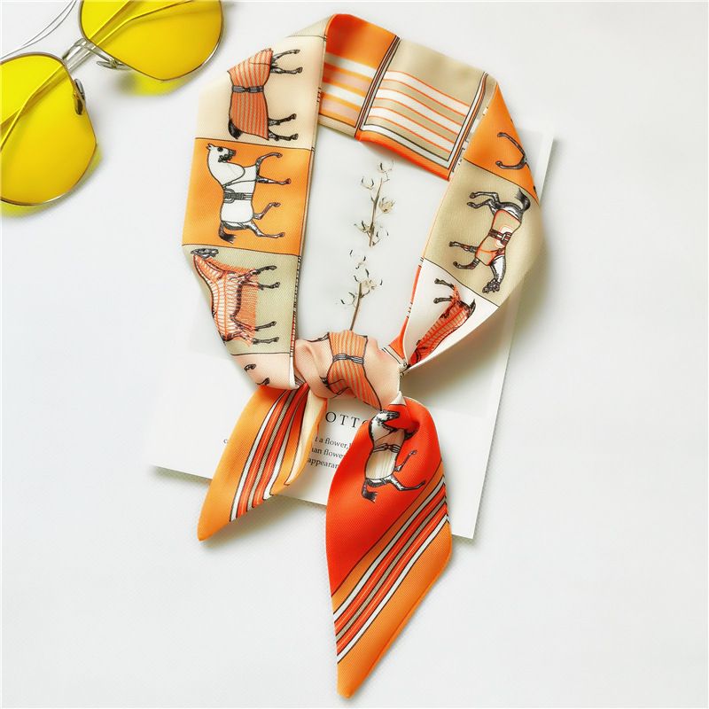 Summer New Product Simulation Silk Mom Gift Women's Binding Bag Small Scarf Ribbon_voghion.com