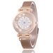Cost performance full diamond ball quicksand women's mesh quartz ultra-thin Roman digital magnet watch_voghion.com