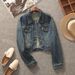 Short And Petite Denim Jacket In Spring, High Waisted Design, Niche Short Jacket, Trendy For Women_voghion.com
