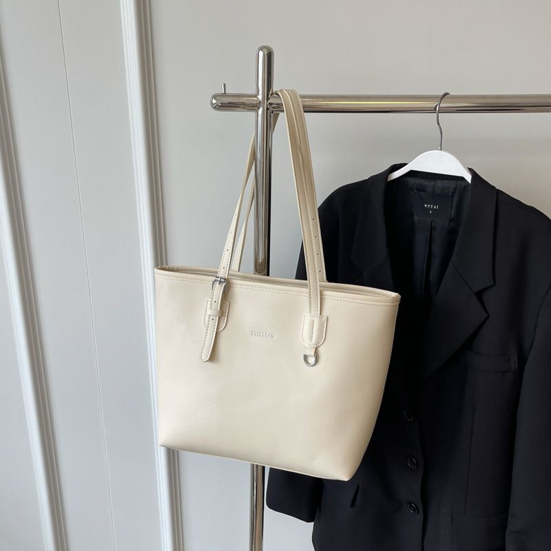 Large capacity women's 2024 new simple versatile tote with a high-end feel, Korean version, fashionable and popular_voghion.com