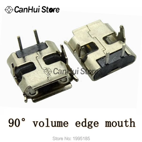 20/50Pcs 2Pin 90/180 Degrees B Type Female For Mobile Phone Micro USB Jack Connector 2 Pin Charging Socket_voghion.com