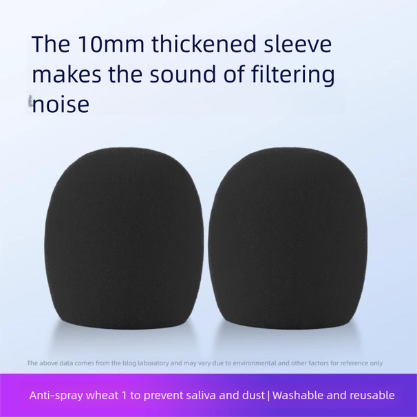 Spugna protettiva spessa per microfono, monouso, antirumore, antivento, fonoassorbente, KTV_voghion.com