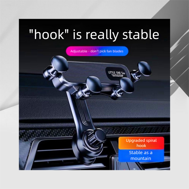 Support de téléphone de voiture stable et amélioré, support de navigation horizontal, vertical, rotatif, crochet inversé, rallonge pour grille d'aération_voghion.com