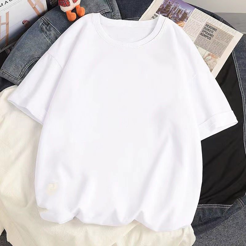 Summer casual short sleeved suit men's loose T-shirt set, five quarter sleeves, ins trendy brand, paired with two_voghion.com