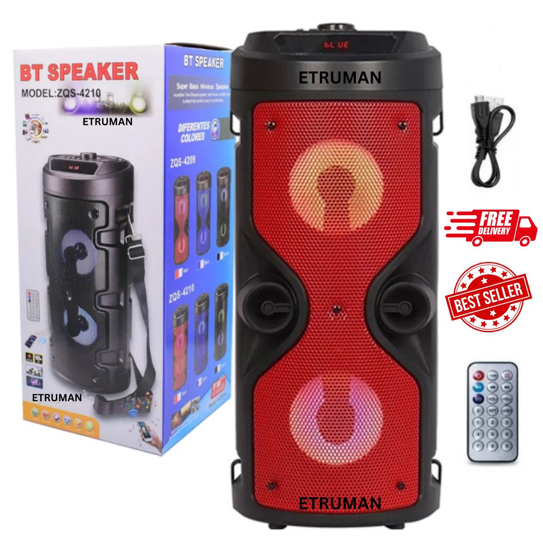 Wireless Portable Bluetooth Party Speaker Sub Woofer Heavy Bass Sound System_voghion.com