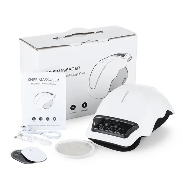 Fizioterápiás masszírozó vibrációs fűtőpad Elektromos infravörös fényterápia térdfájdalom és reumás ízületi gyulladás esetén_voghion.com