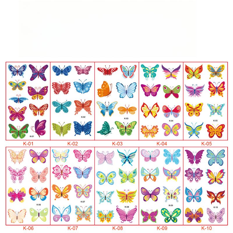 New Children's Cartoon Butterfly Tattoo Sticker Cute Fun Party Holiday Gift Waterproof Sticker_voghion.com