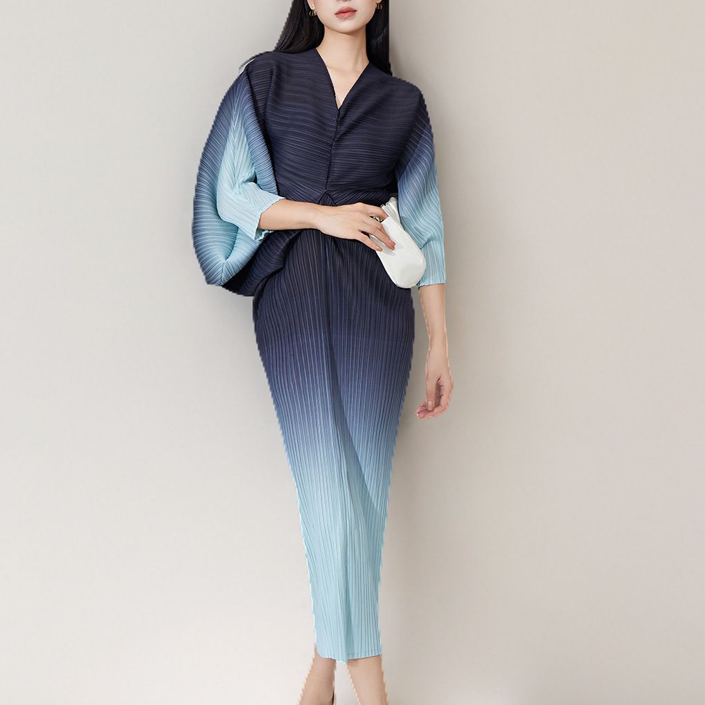 ChicShe European And American Foreign Trade Plus Size Hot-Selling's Summer High-End Fashion Gradient Long Dress For_voghion.com