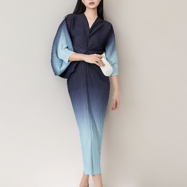 ChicShe European And American Foreign Trade Plus Size Hot-Selling's Summer High-End Fashion Gradient Long Dress For_voghion.com